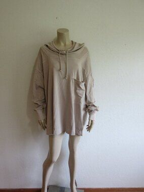 FP Movement Tan Pullover XL Hoodie Outerwear Oversized Top